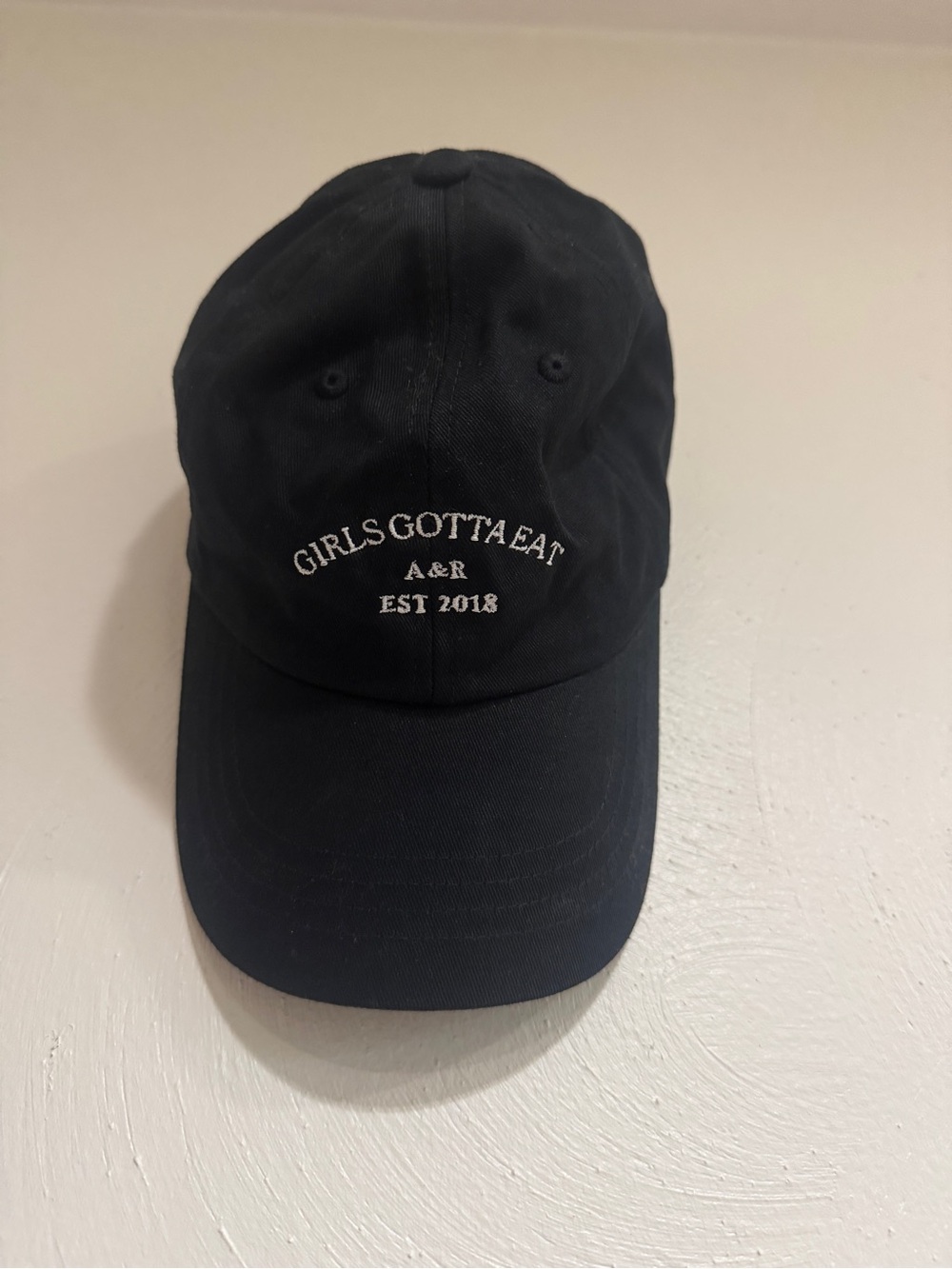 GGE Podcast Black Baseball Cap with White Embroidery